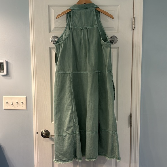 NWT Anthropologie Pilcro Sleeveless Halter Swing Midi Dress in Green, size XL - Picture 12 of 13